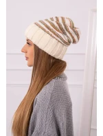 Dámska čiapka Feba K330 ecru+blue