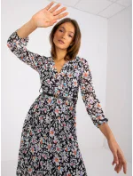 Šaty DHJ SK 10536A 1.80 čiernobielych