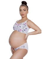 Dámska podprsenka dojčiaca top Easy Bra MAMA basic biela s kvetmi - Mitex Dámska podprsenka dojčiaca top Easy Bra MAMA basic biela s kvetmi - Mitex