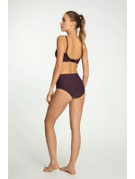 Julimex Tmavá slivka jednoduché maxi nohavičky S-2XL