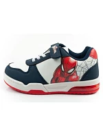 Leomil Detská športová obuv Spiderman Ľahké tenisky na suchý zips LED White