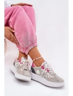 Buty Sportowe Damskie Z Siateczką I Ćwiekami Szare Ogalda