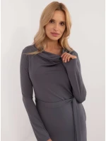 Šaty LK SK 509792.21P tmavo sivé