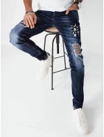 Pánske tmavomodré džínsové nohavice FashionStreet UX4148