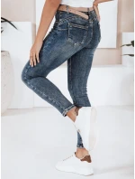 Dámske skinny džínsy námornícka modrá FashionStreet UY2818 Dámske skinny džínsy námornícka modrá FashionStreet UY2818