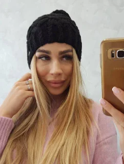 Fleecová čiapka Waleria K307 čierna