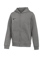 Detská fleecová mikina Nike Park 26 s kapucňou a zipsom tmavosivá IB1232 063