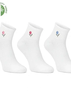 Dámske vysoké krémové bambusové ponožky Filippo SD-AN06