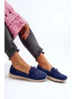 Dámské mokasíny s mašlí, tmavě modrá Reece Dámské mokasíny s mašlí, tmavě modrá Reece