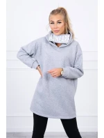 Zateplená mikina s kapucňou šedá