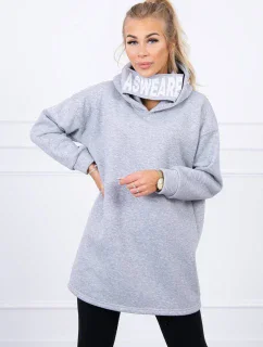 Zateplená mikina s kapucňou šedá