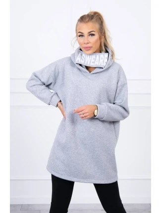 Zateplená mikina s kapucňou šedá