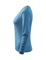 Elegance košeľa pre ženy azúrovo modrá