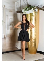 Dámske sexy mini šaty s priehľadným výstrihom 50226 Čierna - KouCla Dámske sexy mini šaty s priehľadným výstrihom 50226 Čierna - KouCla