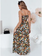 FLOWMISS čierne kvetinové maxi šaty FashionStreet EY2627 FLOWMISS čierne kvetinové maxi šaty FashionStreet EY2627