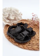 Dziecięce Sandałki Zapinane Na Rzepy Czarne Orretta