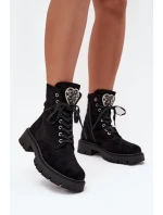 Pracovné topánky so šperkami Príslušenstvo Zateplené Eco Suede Black Miryssa Pracovné topánky so šperkami Príslušenstvo Zateplené Eco Suede Black Miryssa