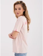 Tričko D12022M02842A svetlo ružová