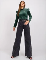 Blúzka DHJ BZ 6533A.44P tmavo zelená