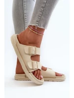 Dámske ľahké penové papuče s prackami Big Star beige