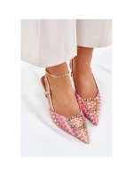 Lodičky na podpätku GG-88-53 zlatoružové - Givana