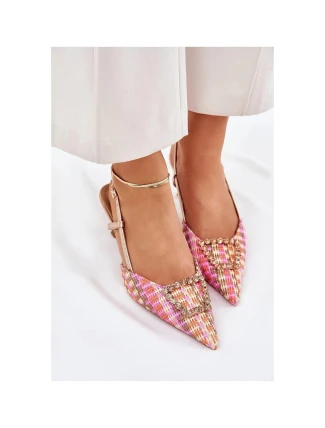 Lodičky na podpätku GG-88-53 zlatoružové - Givana