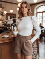 Dámsky kardigán v jednej veľkosti s bufetom ELENORI white FashionStreet MY2463 Dámsky kardigán v jednej veľkosti s bufetom ELENORI white FashionStreet MY2463