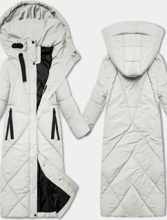 Dámska zimná bunda pod kolená J Style ecru (5M3232-281)