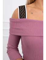 Šaty so širokými ramienkami tmavo ružové