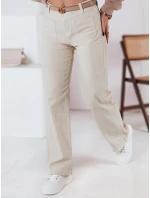 Dámske manšestrové nohavice WELVIA light beige FashionStreet UY2302