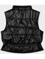 Krátke čierne dámske tielko s okrúhlym výstrihom S'West (B8178-1) Krátke čierne dámske tielko s okrúhlym výstrihom S'West (B8178-1)