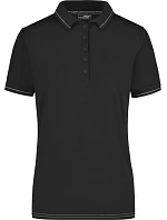 Daiber JN 568 Dámske elastické polo tričko z džerseju 02.0568 čierna/biela Daiber JN 568 Dámske elastické polo tričko z džerseju 02.0568 čierna/biela
