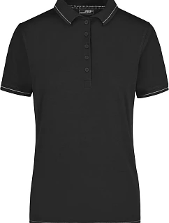 Daiber JN 568 Dámske elastické polo tričko z džerseju 02.0568 čierna/biela