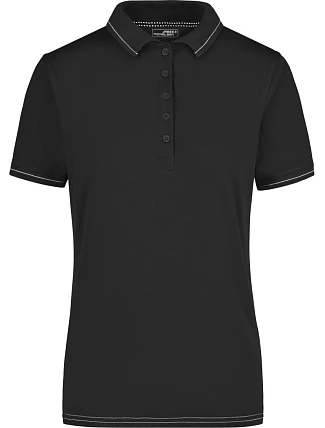 Daiber JN 568 Dámske elastické polo tričko z džerseju 02.0568 čierna/biela Daiber JN 568 Dámske elastické polo tričko z džerseju 02.0568 čierna/biela