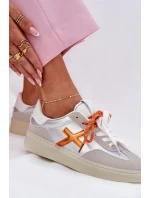 Niskie Buty Sportowe Damskie Srebrne Zelevelis