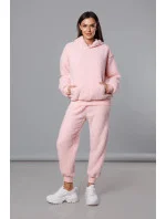 Teplý ružový dámsky teplákový komplet (YP-1104)