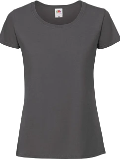 Fruit of the Loom Lady-Fit Iconic 195 T Dámske tričko z hrubej bavlny 16.1424 light graphite