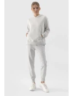 Dresowa Bluza Damska Z Kapturem Nierozpinana 4F 4FWMM00TSWSF1468-27M Szara