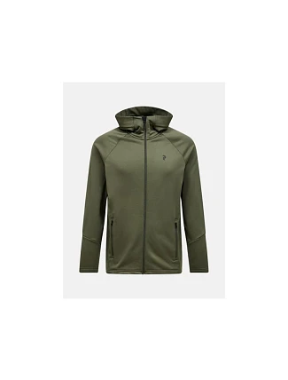 Mikina Peak Performance Rider Essentials Zip Hood Sweatshirt - pine needle/pine needle veľkosť: m