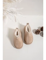 Śniegowce Dziecięce Z Haftem Beżowe Prina