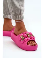 Dámske penové papuče s ozdobami na hrubej podrážke Fuchsia Bremavia