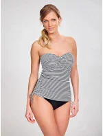 Vrchný diel plaviek Tankiny Anya Stripe SW0891 čierna biela - Panache