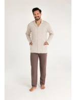 Regina 486 long/r M-XL Z25/26 pánske pyžamo bez zipsu