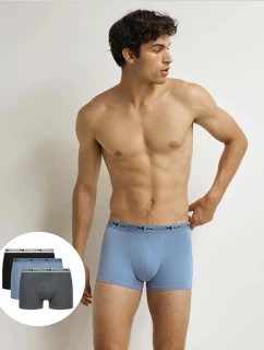 Pánske boxerky z organickej bavlny 3ks DIM GOTS COTTON STRETCH BOXER 3x - DIM - sivé
