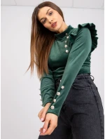 Blúzka DHJ BZ 6533A.44P tmavo zelená