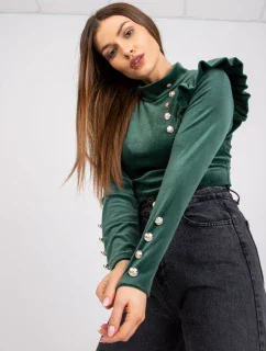 Blúzka DHJ BZ 6533A.44P tmavo zelená