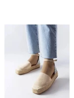 Dámske espadrilky 22883 Béžové so striebornou - FLYFOR