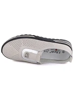 Dámske kožené čižmy LR61-7092 beige - S.Barski