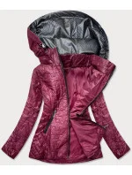 Dámska prešívaná bunda v bordovej farbe (BR0121)