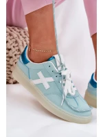 Niskie Buty Sportowe Damskie W Panterkę Miętowe Zelevelis